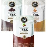 OZELİNE Aromalı Türk Kahvesi Tanışma Seti 3 x 100 g (Karamelli, Çikolatalı, Fındıklı) - 300 gr