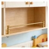 Özelleştirilebilir 40 inç Raf Ray Çit Seti, Düşmeyi Önleme için DIY Korkuluk Tutma Çubuğu, Dekoratif Durdurucu Direk Çubuğu (5 Paket, 40,6/50,8/61/71,1/76,2/36,4/48" Seçenekleri)