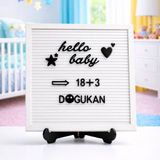 Özelleştirilebilir Beyaz Mesaj Panosu 148 Türkçe Karakterli Siyah Harf Setiyle 25X25CM Beyaz Renk
