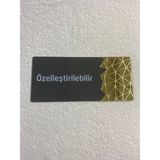 Özelleştirilebilir Modern Dekoratif Aynalı Gold Detaylı Kapı Ismiliği Pleksi