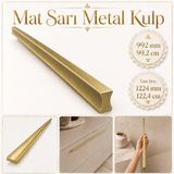 Özen 992 Mm 1224 Mm Düz Mat Sarı Mobilya Kulp Uzun Çekmece Dolap Kapak Kulpu Modern Metal Tasarım