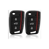ÖZEN KEYS ar Volkswagen Golf 7 Golf 7,5 Polo T-Roc Seat Skoda Koruma Kumanda Anahtar Kılıfı Kabı PETEK DESEN