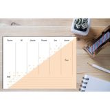 Özen Matbaası Haftalık Planlayıcı Geo A4 Somon Weekly Planner - Bloknot
