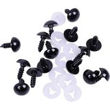 Özene Bezene 25 Çift 16 mm Siyah Amigurumi Kilitli Göz - #