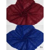Özense 2'li Flamlı Pamuklu Ince Terletmeyen 4 Mevsim Kullanılabilir 100X100 cm Bordo ve Mavi Renkli Eşarp - Bordo - Mavi - 100 x 100 cm
