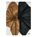ÖZENSE 2'li Flamlı Pamuklu Terletmeyen 4 Mevsim Kullanılabilir 100x100 cm Kahve ve Siyah Renkli eşarp