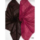 Özense 2'li Flamlı Pamuklu Terletmeyen 4 Mevsim Kullanılabilir 100X100 cm Koyukahve ve Koyu Pembe Renkli Eşarp - Acı Kahve - Pembe - 100 x 100 cm
