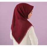 Özense Çift Flamlı Pamuklu Terletmeyen 4 Mevsim Kullanılabilir 100x100 Cm Eşarp Bordo