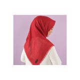 ÖZENSE Flamlı Terletmeyen 4 Mevsim kullanılabilir Pamuklu Kırmızı Renkli 100x100 Cm Yazma Eşarp