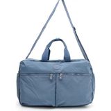 ÖZER-3024 Sanmorris Suya Dayanıklı Krinkıl Kumaş Unisex Omuz ve Çapraz Askılı Seyahat Çantası - Mavi