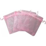 Özer Kutu Organize Tül Pembe 25 Adet 9X12 cm Boy Takı, Altın ve Hediye Kesesi - 9 x 12 cm