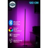 Özer Light Bluetooth Kontrol Full RGB LED Lambader Telefon kontrol-Sese Duyarlı 120 CM Düşük Enerji Tüketimi - Çok Renkli