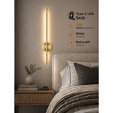 Özer Light Leila 75CM / USB Şarjlı / Gold kasa / Resim / Tablo / Ayna / Duvar / Ledli Aplik 3200K Günışığı - Altın