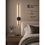 ÖZER LİGHT Leila 75CM / USB Sarjlı Resim / Tablo / Ayna / Duvar / Siyah kasa Ledli Aplik 3200K Günışığı