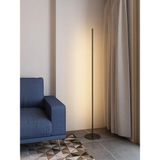 Özer Light Premium Dekoratif Köşe Kumandalı LED Lambader 3000K Gün Işığı Alüminyum Ayaklı Modern Tasarım - Siyah