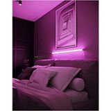 Özer Light Rgb LED Oda Aydınlatma Sistemi 120 cm Metal Duvar Modeli Çok Özellikli Full Renk Lambader - Çok Renkli