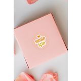 Özer Store Senin Için Yazılı Pembe Yuvarlak Yapışkanlı Ürün Ambalaj, Paket Etiketi Sticker