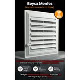 Özfırat Pvc Yapı Menfez - Banyo, Tuvalet, Wc Havalandırma - Plastik - (Renk ve Ölçü Seçenekli) - Beyaz - 50x60