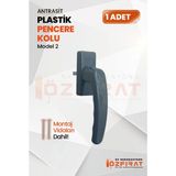 Özfırat Pvc Yapı Pimapen Pvc Pencere Kolu – Plastik – Antrasit – Model 2 – (1 Adet)