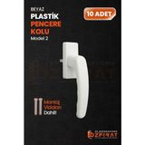 Özfırat Pvc Yapı Pimapen Pvc Pencere Kolu – Plastik – Beyaz – Model 2 – (10 Adet)