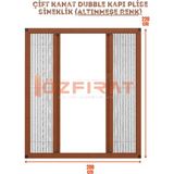 Özfırat Pvc Yapı Plise Pileli Sürgülü Sineklik Dubble [EN200 x Boy 220CM] Akordiyon Kayar Kapı - Sineklik (Pimapen | Ahşap | Çelik | Demir Kapı Sinekliği - Altınmeşe - 200 x 220