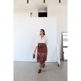 Özge Özgenç Etnik Desen Pileli Etek - Mix