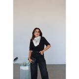 Özge Özgenç Omuzu Vatkalı Basic Tişört