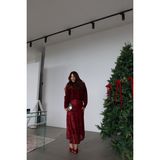 Özge Özgenç Pul Payetli Midi Etek - Lacivert - S