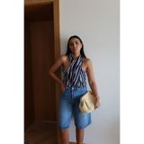Özge Özgenç Tek Omuz Boyundan Bağlamalı Bluz