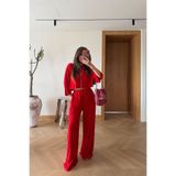 Özge Özgenç Yarasa Kol Bluz Pantolon Takım