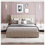 Özgök Tarım Hsn Çift Kişilik Sandıklı Baza Başlık Seti Renk Seçenekli (Yatak Dahil Değildir) - Bej - 150 x 200 cm