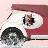 Özgül Reklam 3D Kedi Sticker / Araç Sticker / Motor Sticker / Suya Dayanıklı - Çok Renkli - Tek Ebat