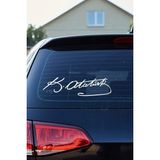 Özgül Reklam Atatürk Imza Folyo Sticker Oto Sticker Araba Sticker Modifiye Tuning Çıkartma Cam Sticker 25X6,8CM - Beyaz - Tek Ebat