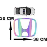 Özgül Reklam Honda Logo Sticker Sunroof Araç Etiketi Hologram - Çok Renkli - Tek Ebat
