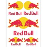 Özgül Reklam Red Bull Motosiklet Kask Laptop Telefon Çıkartma Redbull - Çok Renkli - Tek Ebat