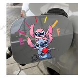 Özgül Reklam Yakıt Kapağı Için Stitch Karakter Sticker / Tatlı Araba Stickerı / Motor Sticker - Pembe - Tek Ebat