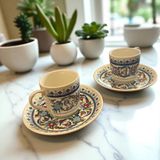 Özgün Ev Porselen Fincan Takımı - 2 Kişilik - Topkapı Desen - 4 Adet - 70 ml