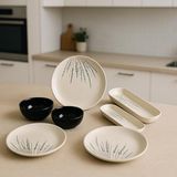 Özgün Kitchen Home Seramık 3 Kısılık Pamuk Çiçeği 7 Parca Seramık Yılbası Hedıyelık Kahvaltı Takımı - PAMUK ÇİÇEĞİ DESENLİ