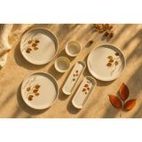 Özgün Kitchen Home Seramık 3 Kısılık Sonbahar 7 Parca Seramık Yılbası Hedıyelık Kahvaltı Takımı - SONBAHAR DESENLI