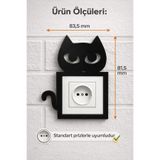 özgün lazer 3d dekor baskı Anahtar Priz Çerçevesi-Dekoratif kedi-standart priz uyumlu