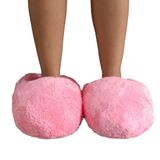 Özgüner Kadın Peluş Terlik – Yumuşak Kışlık Ev Terliği – Kapalı Burun (pembe)