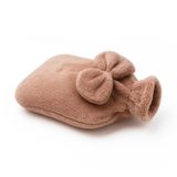 Özgüner Kurdeleli Sıcak Su Torbası Kılıfı – Yumuşak Peluş Kumaş – Romantik ve Şık Tasarım (pembe)