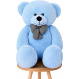 Özgüner Oyuncak 100 cm Büyük Peluş Ayıcık – Papyonlu Dev Teddy Bear, Ultra Yumuşak, Sevgiliye & Özel Günler Için Hediye (Mavi) - Çok Renkli