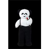 Özgüner Oyuncak 117 Cm Elinde Çiçek Tutan Tulumlu Peluş Panda
