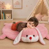 Özgüner Oyuncak 120 cm Yuvarlak Oyun Matı – Yumuşak Peluş Çocuk Oyun Halısı – Bebek ve Çocuk Odası İçin Konforlu Zemin Matı (pembe-tavşan)