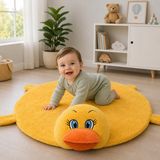 Özgüner Oyuncak 120 cm Yuvarlak Oyun Matı – Yumuşak Peluş Çocuk Oyun Halısı – Bebek ve Çocuk Odası İçin Konforlu Zemin Matı (sarı-civciv)