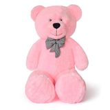 Özgüner Oyuncak 130 cm Dev Pelüş Ayı, Papyonlu ve Sevimli Büyük Boy Ayıcık, Yumuşak Sarılmalık Peluş, Sevgiliye Hediye