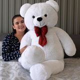 Özgüner Oyuncak 160 cm Dev Pelüş Ayı, Papyonlu ve Sevimli Büyük Boy Ayıcık, Yumuşak Sarılmalık Peluş, Sevgiliye Hediye