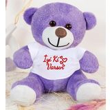 Özgüner Oyuncak 20-25 cm Tişörtlü Pelüş Ayıcık, 20 cm Teddy Bear, Yumuşak Ayıcık, Sevgiliye Hediye,Ayı Teddy,Peluş Ayıcık,Plush Toys,Oturan ayı,Ofis Hediyesi,Renkli Ayıcık,İyi ki Varsın,Tişörtlü,Ayıcık (LilaAyı)