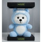 Özgüner Oyuncak 45 cm Kapşonlu Tatlı Uykumcuk Peluş Ayıcık - 01-Mavi